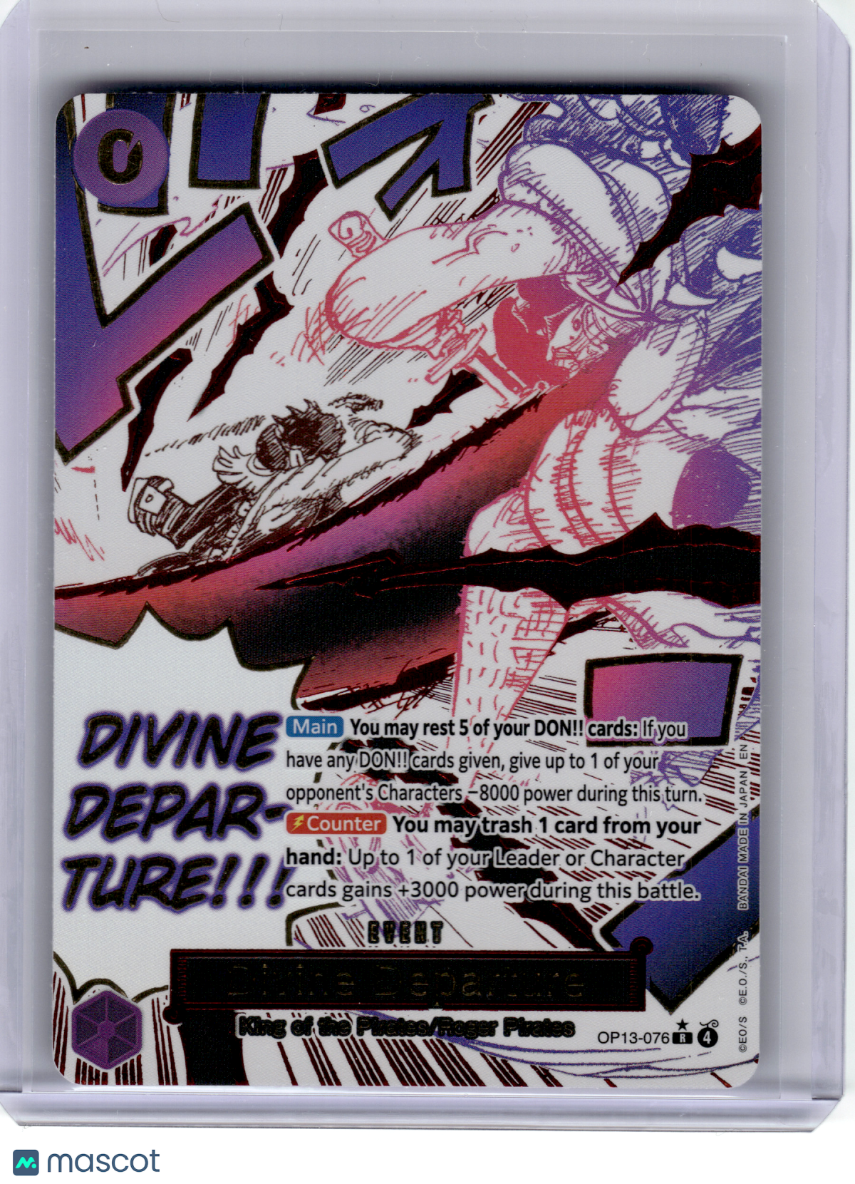 2025 OP Card Game—Divine Departure #OP13-076 Carrying On His Will—R (Alt Art)