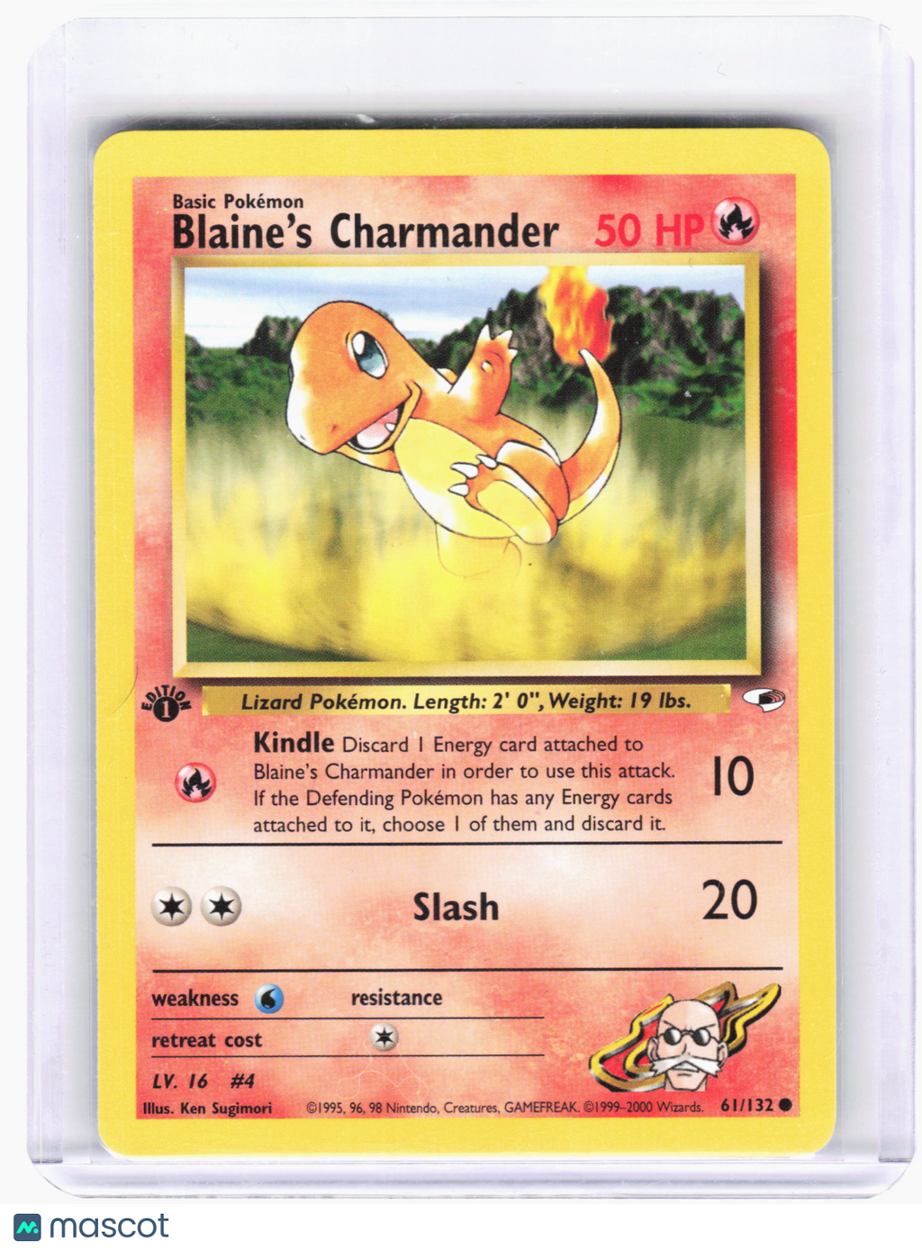 2000 Pokemon—Blaine's Charmander #61 Gym Heroes—C Nonholo (1st Edition) [LP]
