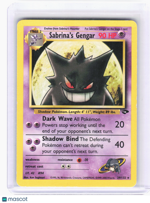 2000 Pokemon—Sabrina's Gengar #29 Gym Challenge—Rare [Heavily Played]