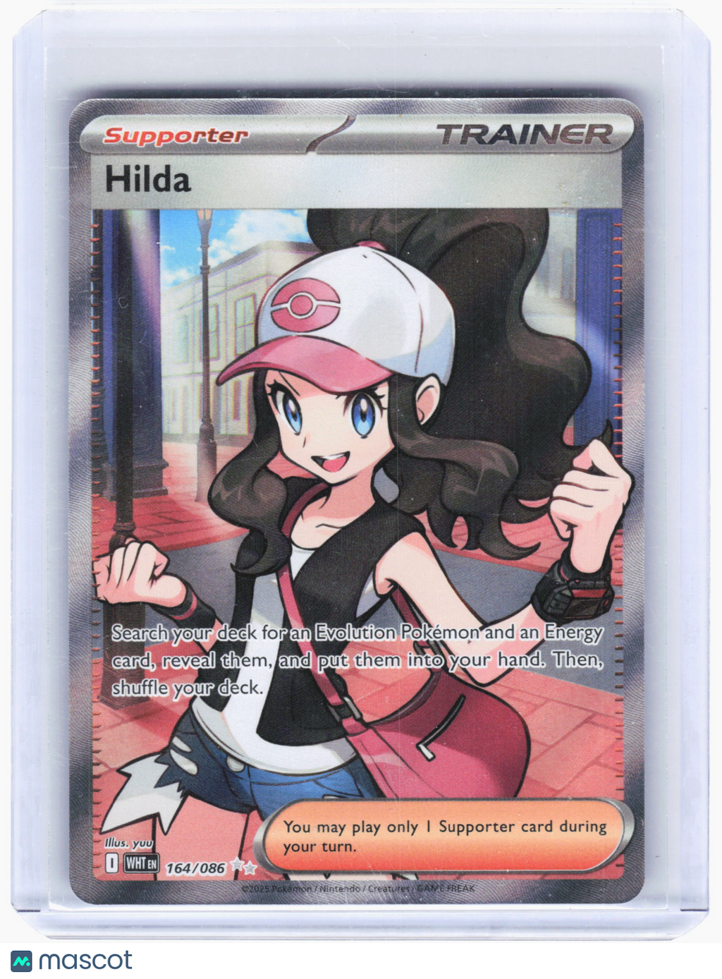 2025 Pokemon—Hilda #164 White Flare—Ultra Rare Holo