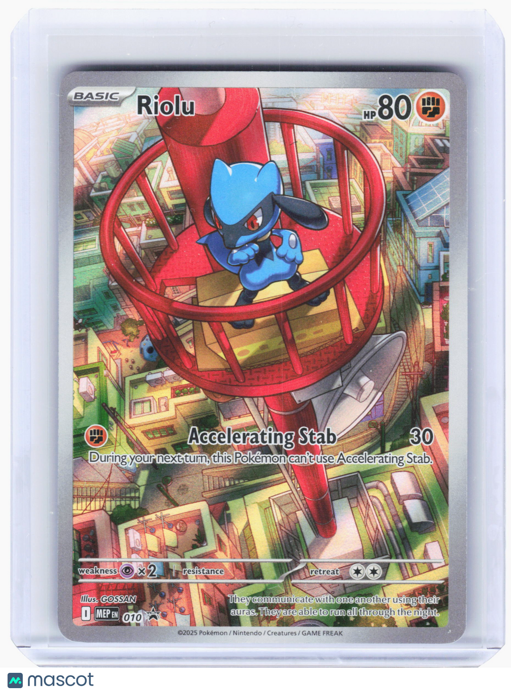 2025 Pokemon—Riolu #010 Mega Evolution Promo—Black Star Promo Holo