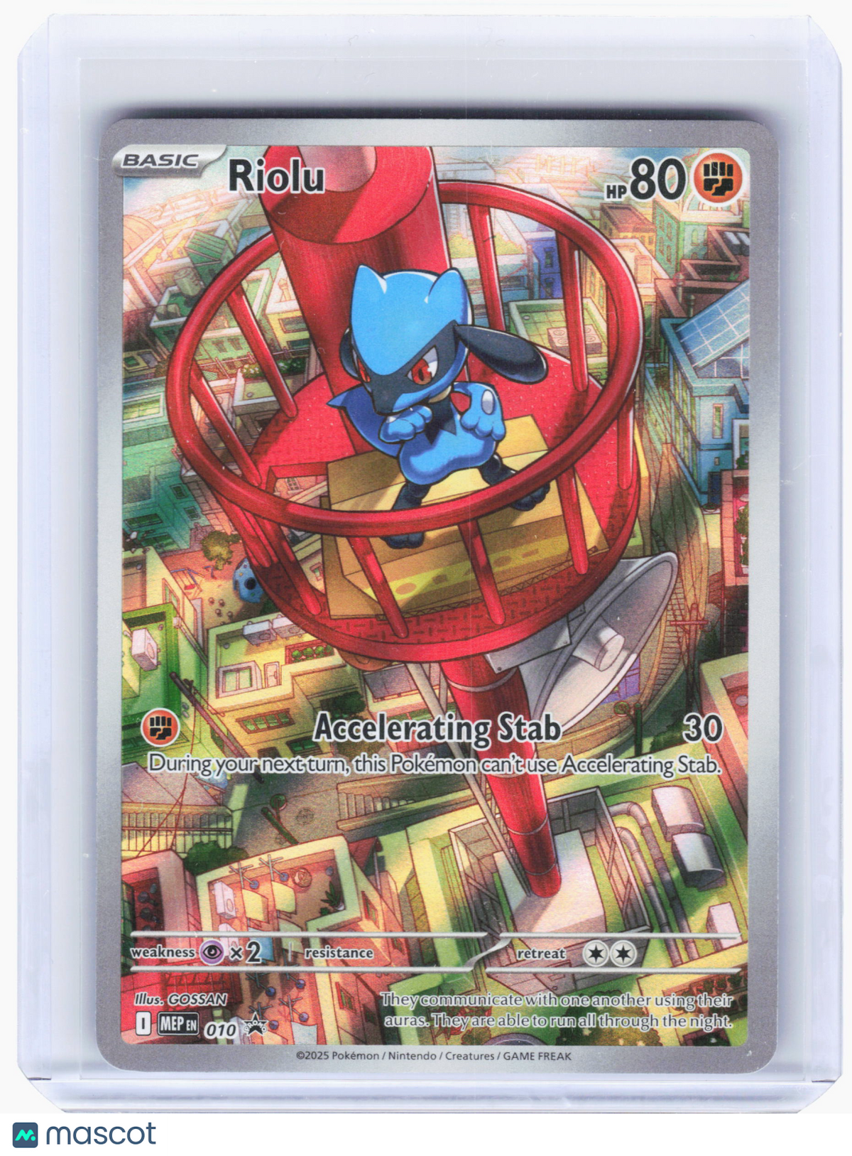 2025 Pokemon—Riolu #010 Mega Evolution Promo—Black Star Promo Holo