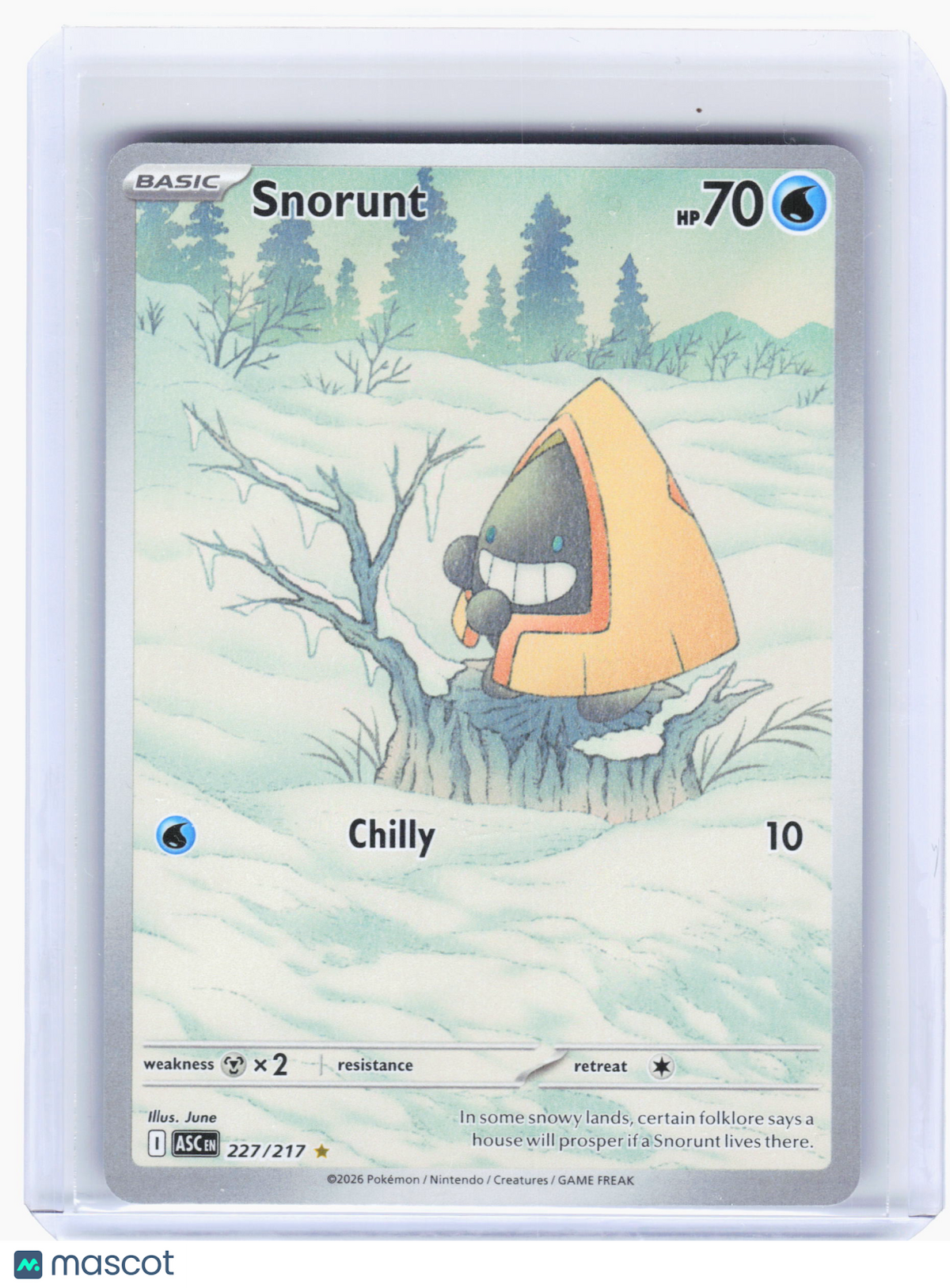 2026 Pokemon—Snorunt #227 Ascended Heroes—Illustration Rare Holo