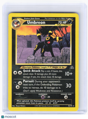 2001 Pokemon—Umbreon #32 Neo Discovery—Rare Nonholo