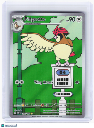 2023 Pokemon—Pidgeotto #208 Obsidian Flames—Illustration Rare Holo