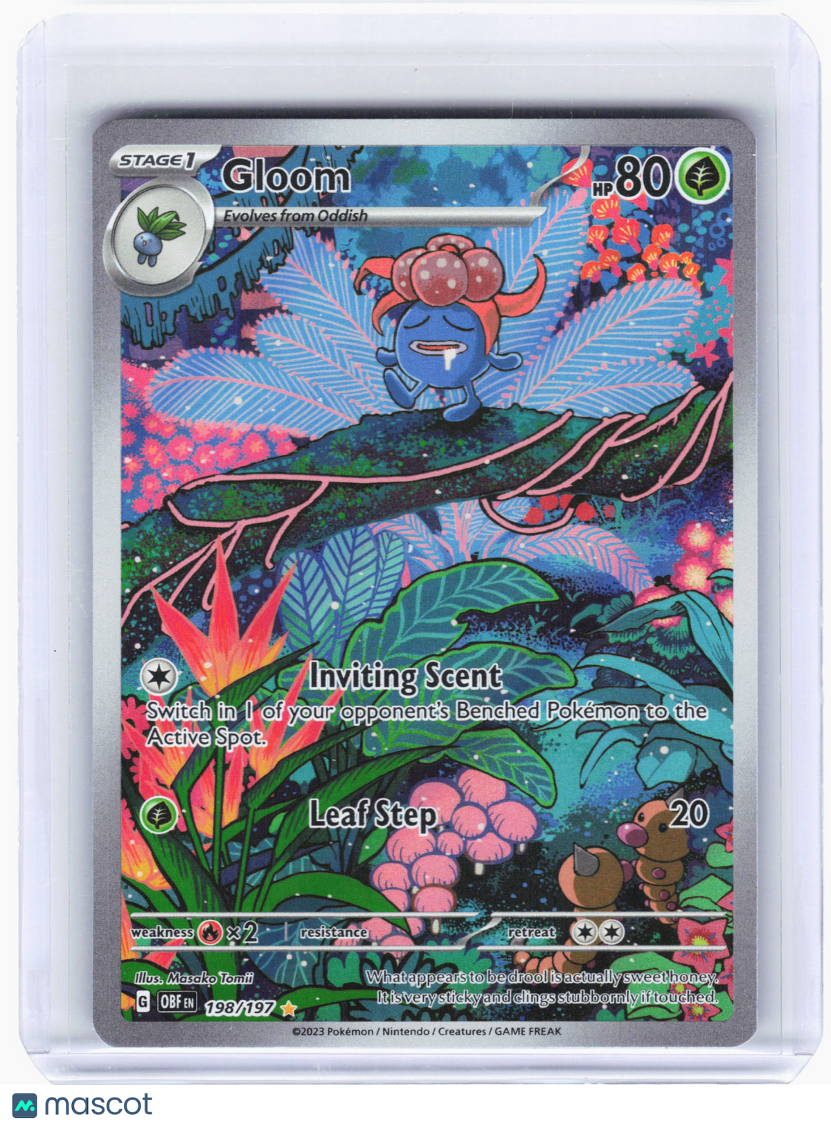 2023 Pokemon—Gloom #198 Obsidian Flames—Illustration Rare Holo