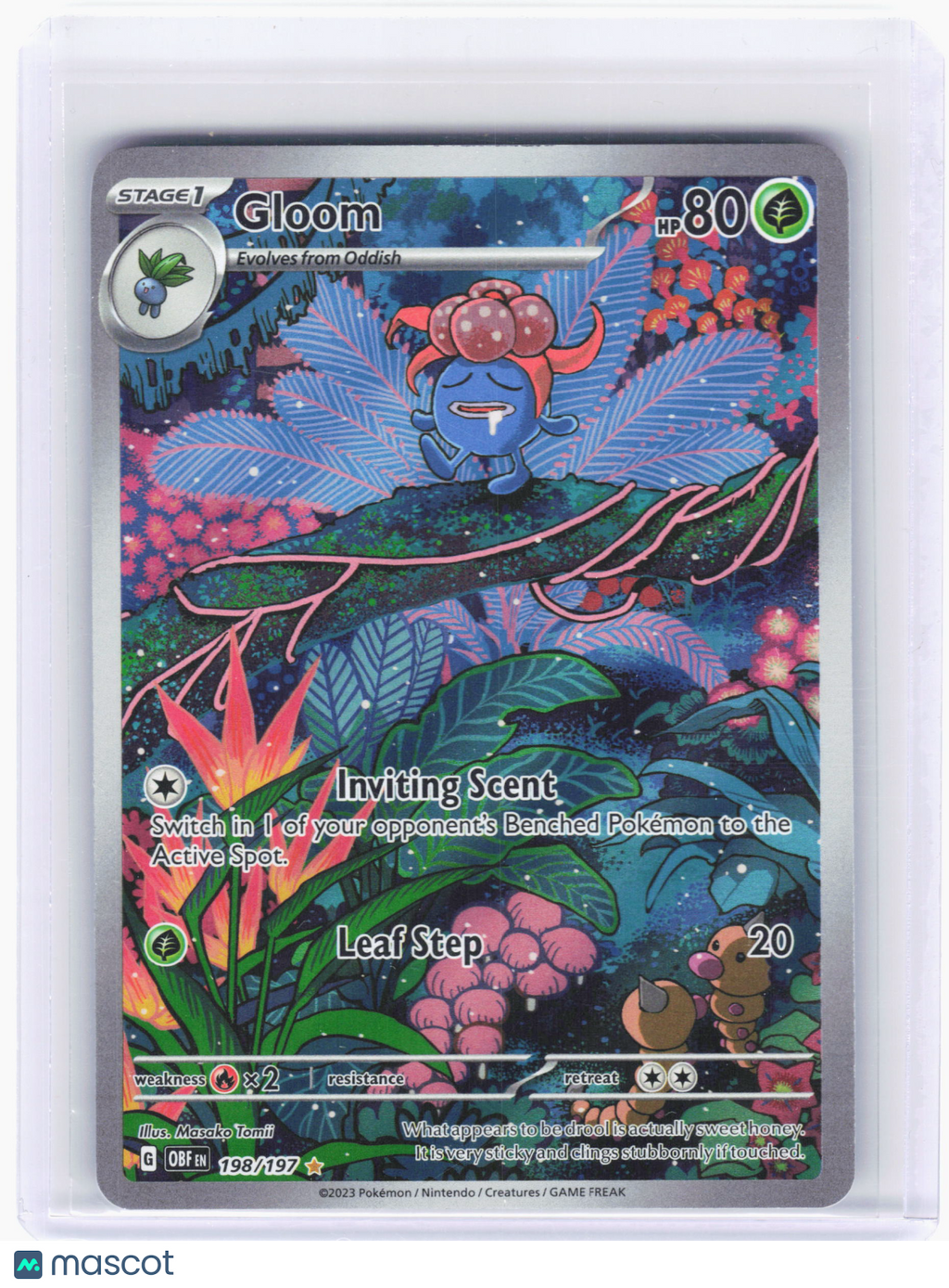 2023 Pokemon—Gloom #198 Obsidian Flames—Illustration Rare Holo