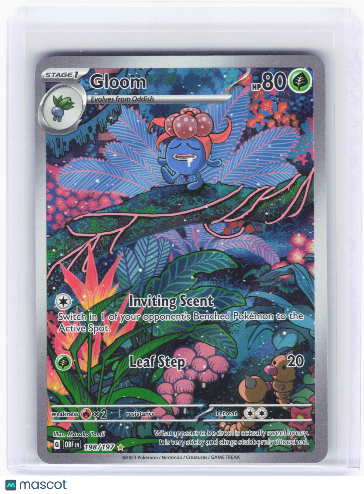 2023 Pokemon—Gloom #198 Obsidian Flames—Illustration Rare Holo
