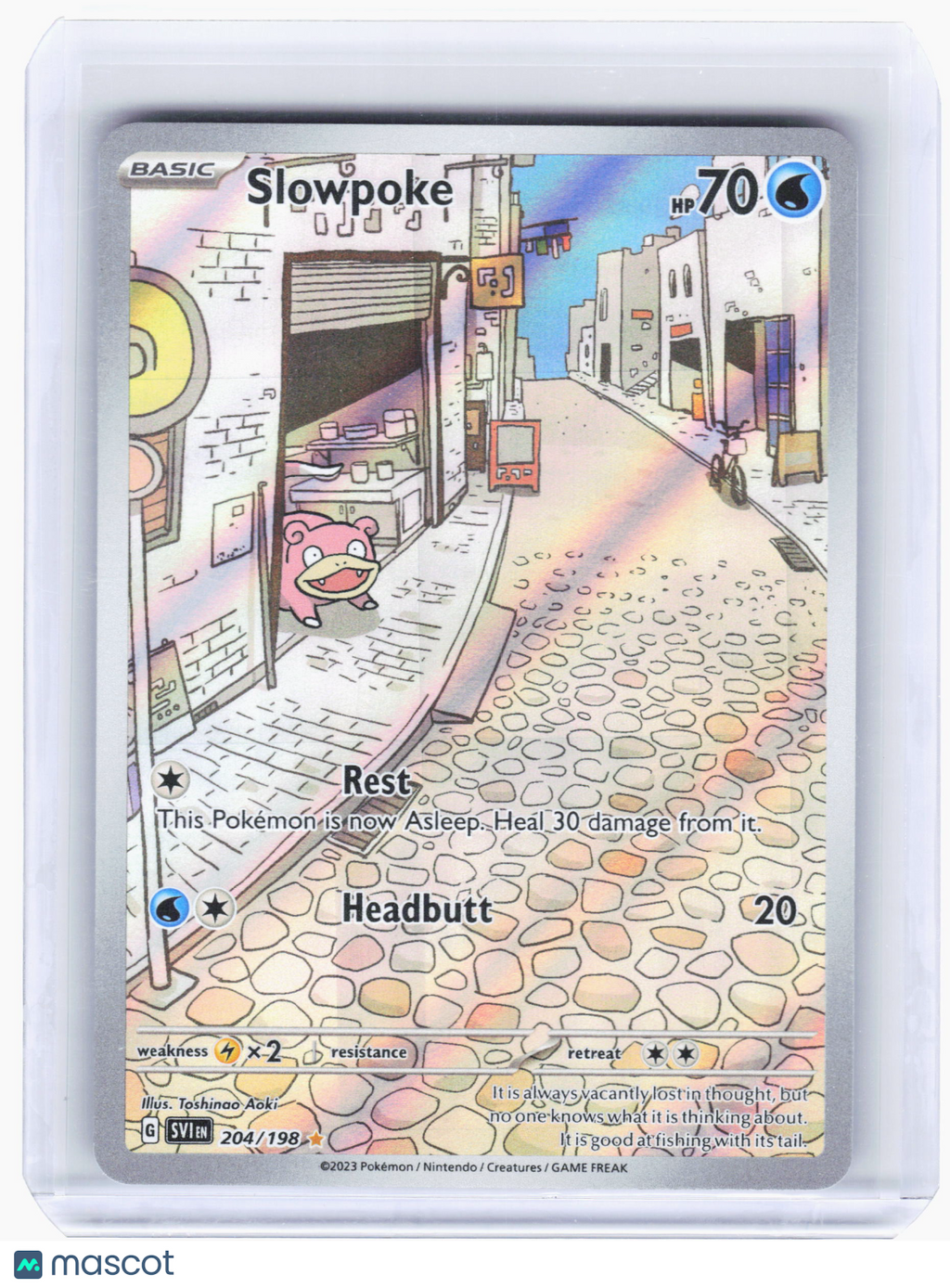 2023 Pokemon—Slowpoke #204 Scarlet & Violet Base Set—Illustration Rare Holo
