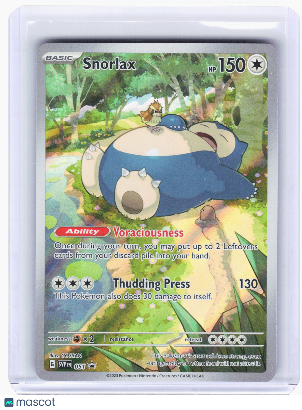 2023 Pokemon—Snorlax #051 Scarlet & Violet Promo Cards—Black Star Promo Holo