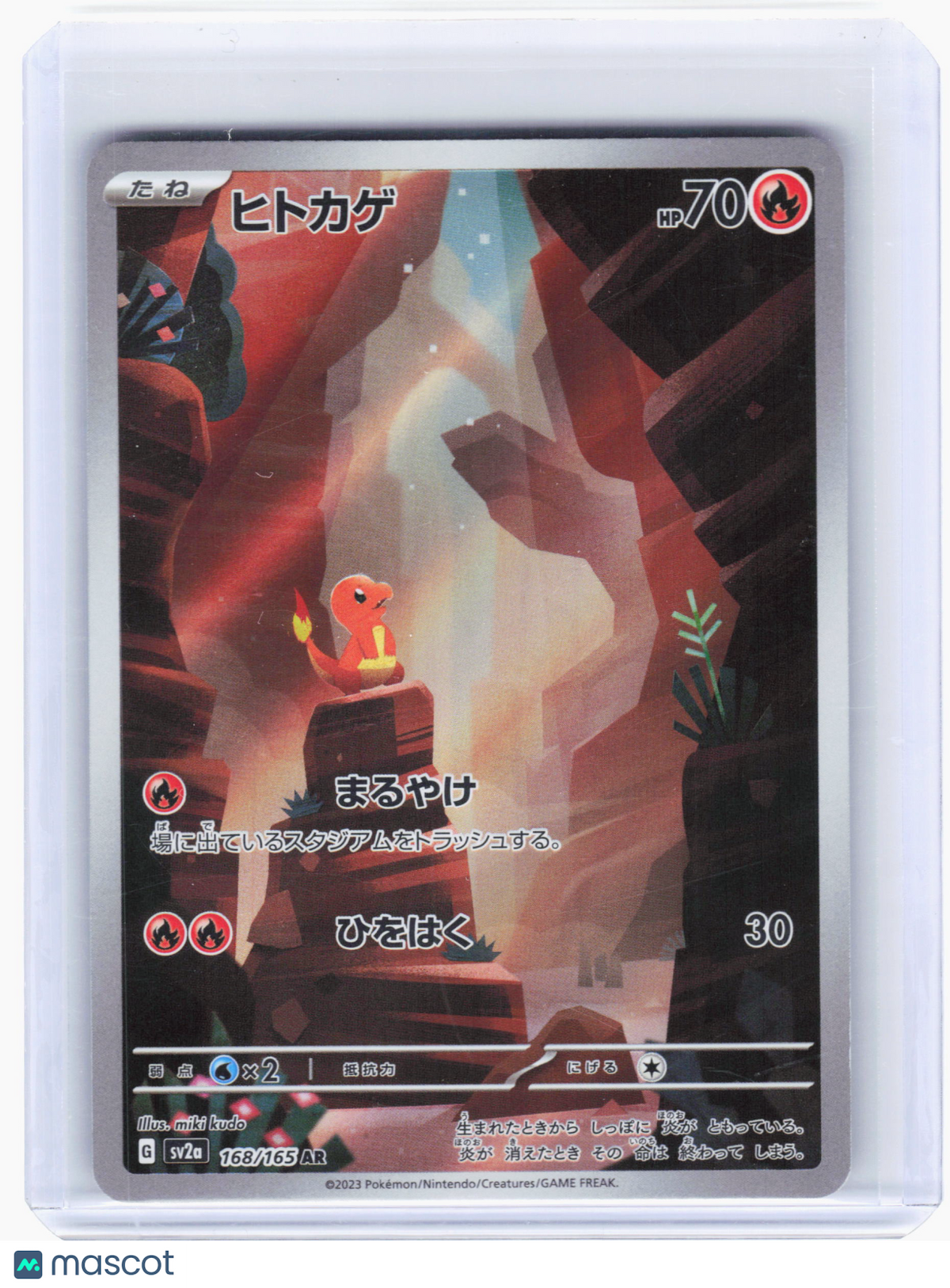 2023 —Charmander #168 Pokemon Card 151—Art Rare Holo Japanese