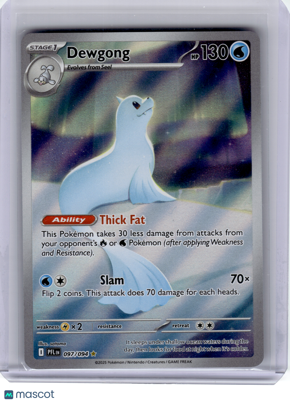 2025 Pokemon—Dewgong #97 Phantasmal Flames—Illustration Rare Holo