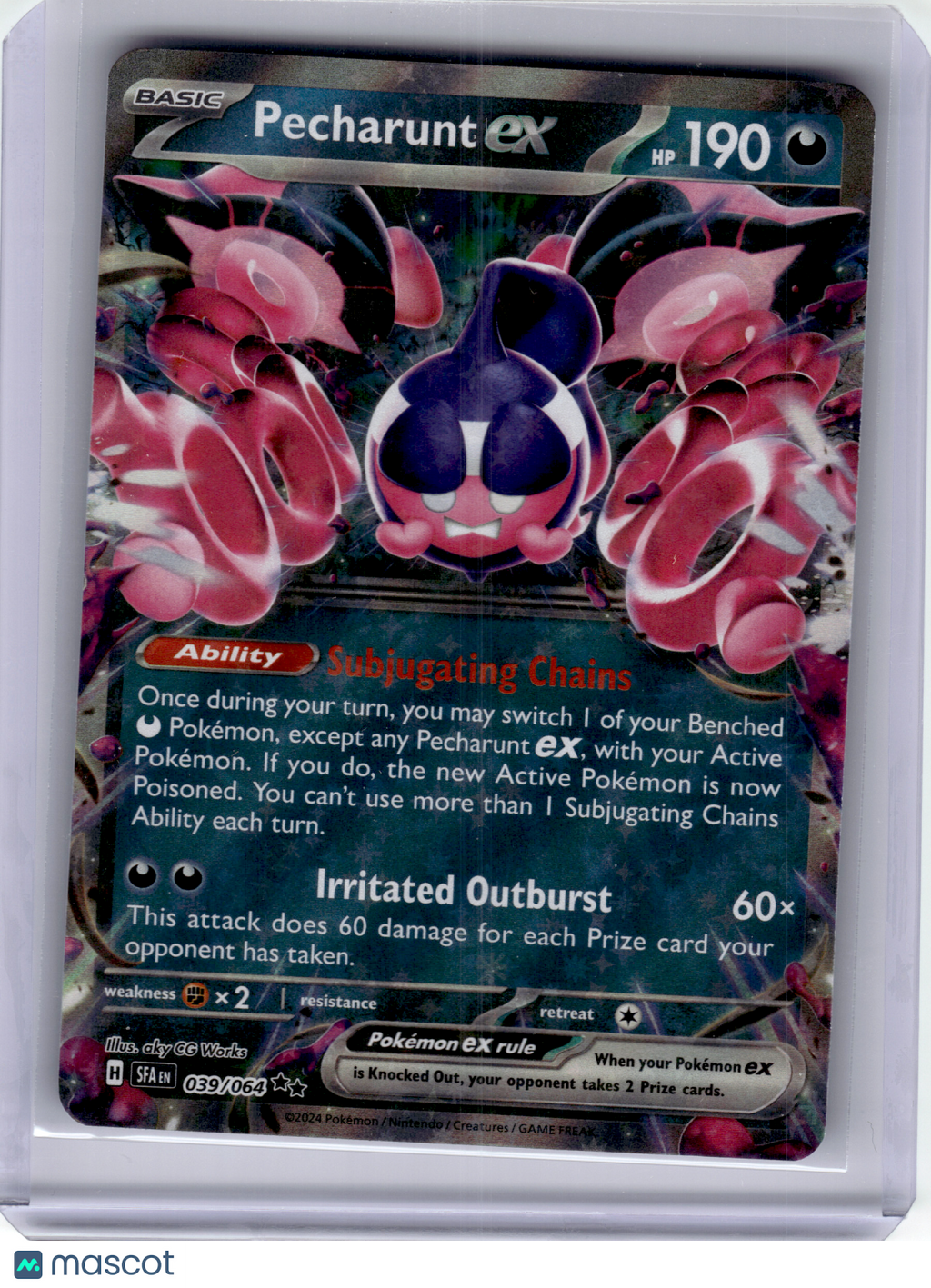 2024 Pokemon—Pecharunt EX #39 Shrouded Fable—Double Rare Holo