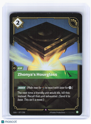 2025 Riftbound: League of Legends TCG—Zhonya's Hourglass #077 Origins—Rare Foil