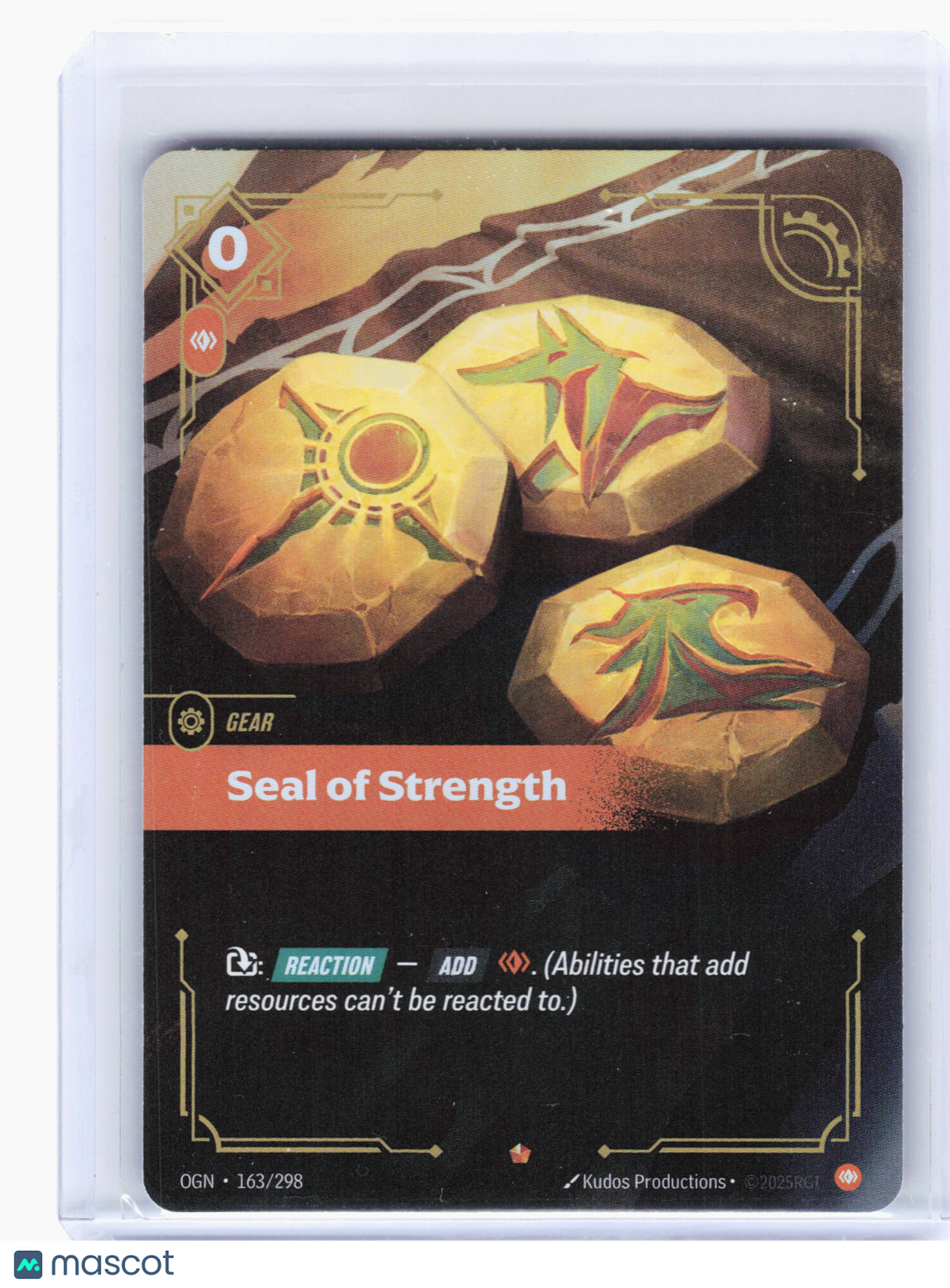 2025 Riftbound: League of Legends TCG—Seal of Strength #163 Origins—Epic Foil