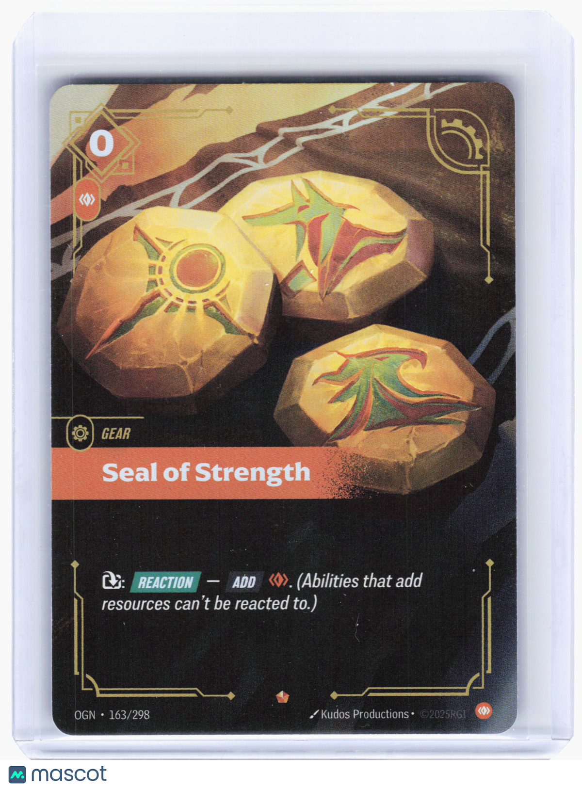 2025 Riftbound: League of Legends TCG—Seal of Strength #163 Origins—Epic Foil