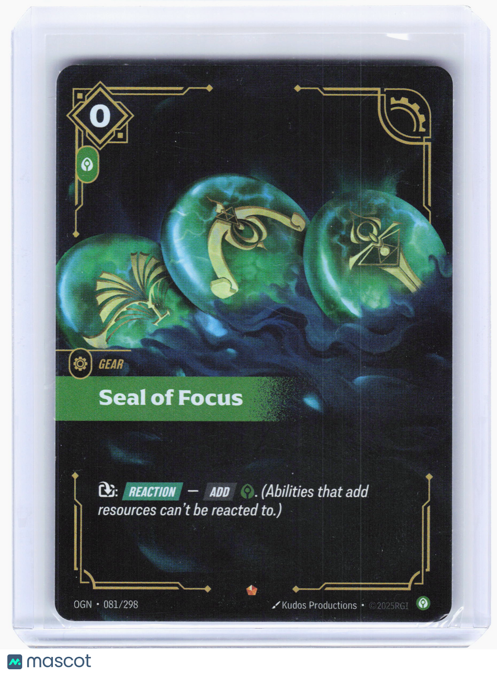 2025 Riftbound: League of Legends TCG—Seal of Focus #081 Origins—Epic Foil