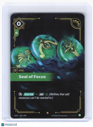2025 Riftbound: League of Legends TCG—Seal of Focus #081 Origins—Epic Foil