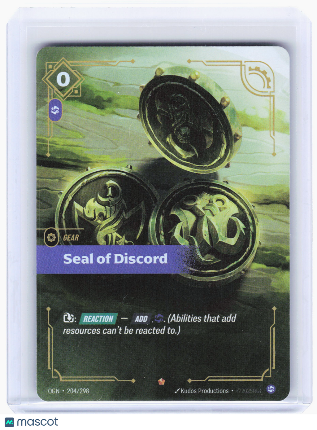 2025 Riftbound: League of Legends TCG—Seal of Discord #204 Origins—Epic Foil