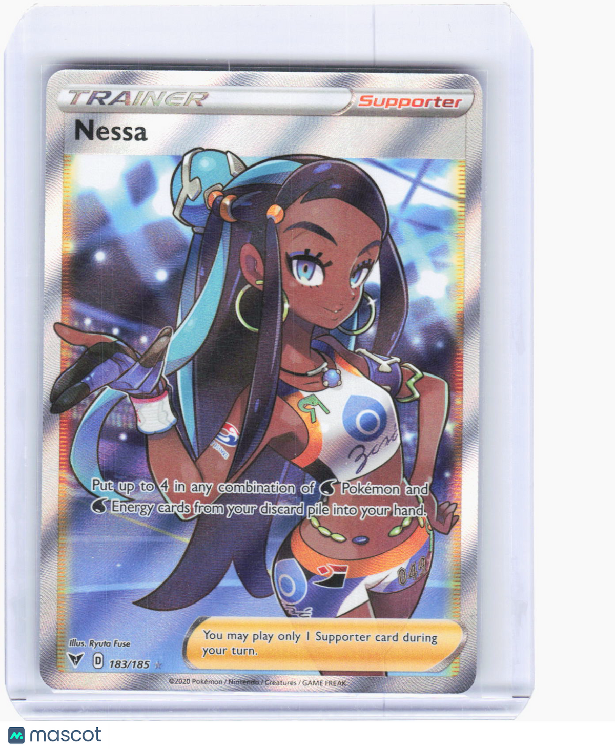 2020 Pokemon—Nessa (Full Art) #183/185 Vivid Voltage—Ultra Rare Foil