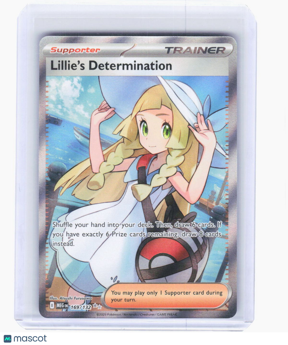 2025 Pokemon—Lillie's Determination #169/132 Mega Evolution—Ultra Rare Foil