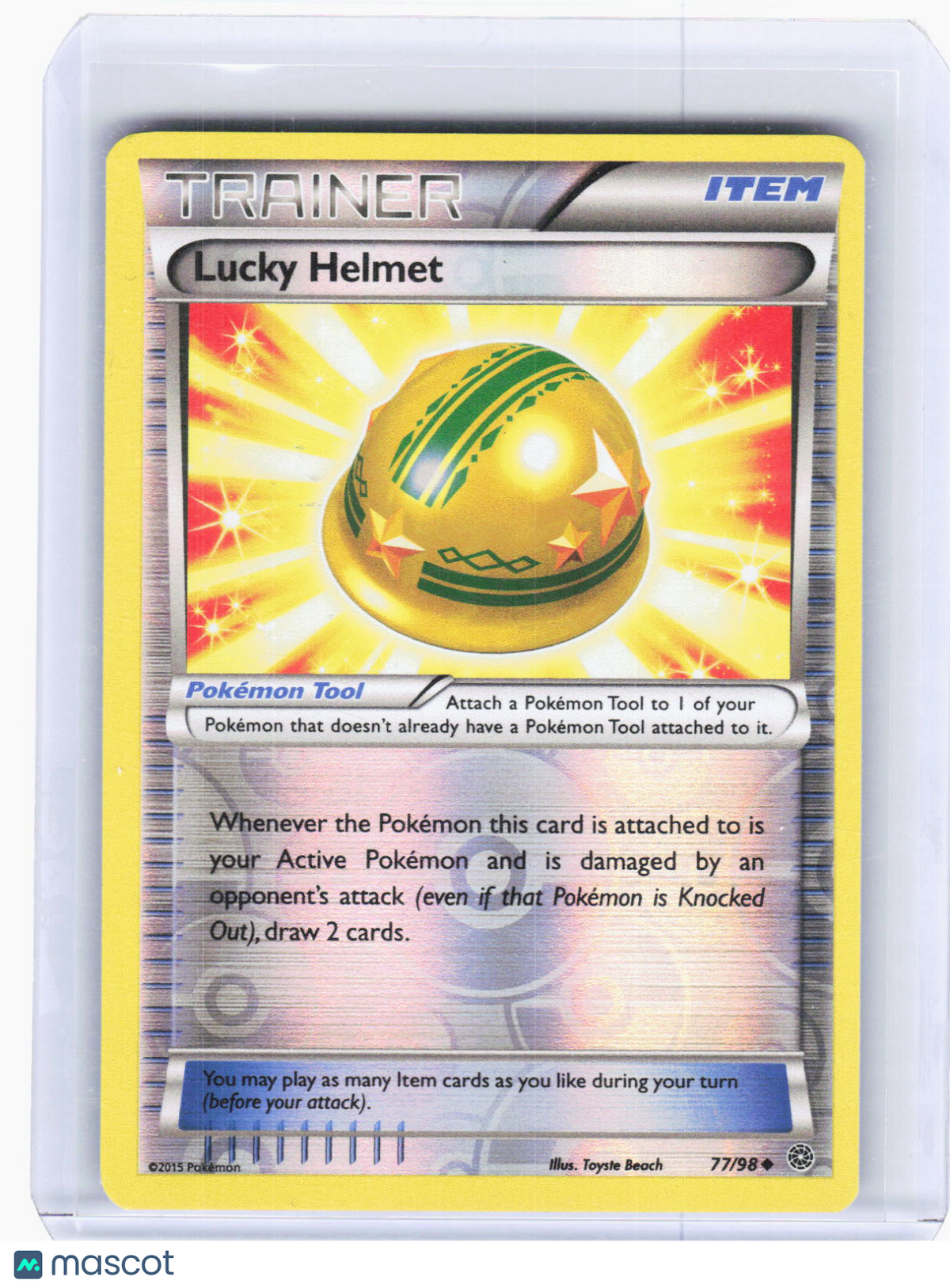 2015 Pokemon—Lucky Helmet #77/98 Ancient Origins—Uncommon Holo (Lightly Played)
