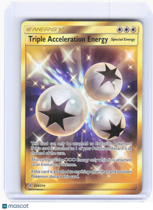 2019 Pokemon—Triple Acceleration Energy #234/214 Unbroken Bonds—Secret Rare Foil