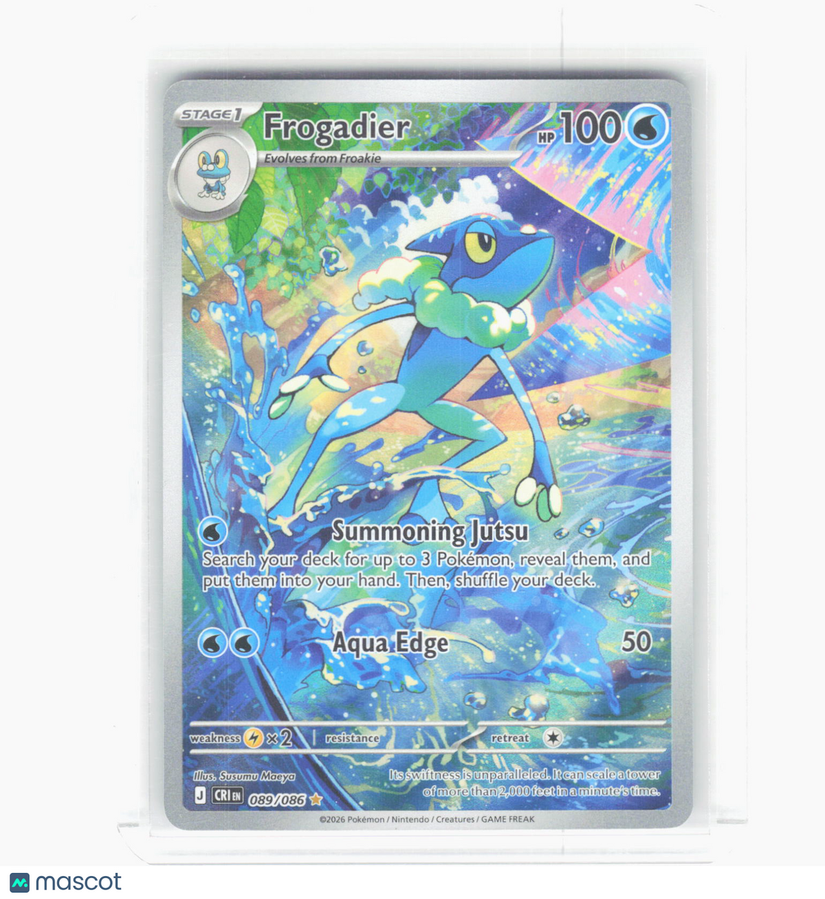 Pokemon—Frogadier #89/86 2026 Chaos Rising—Illustration Rare Foil (LP)