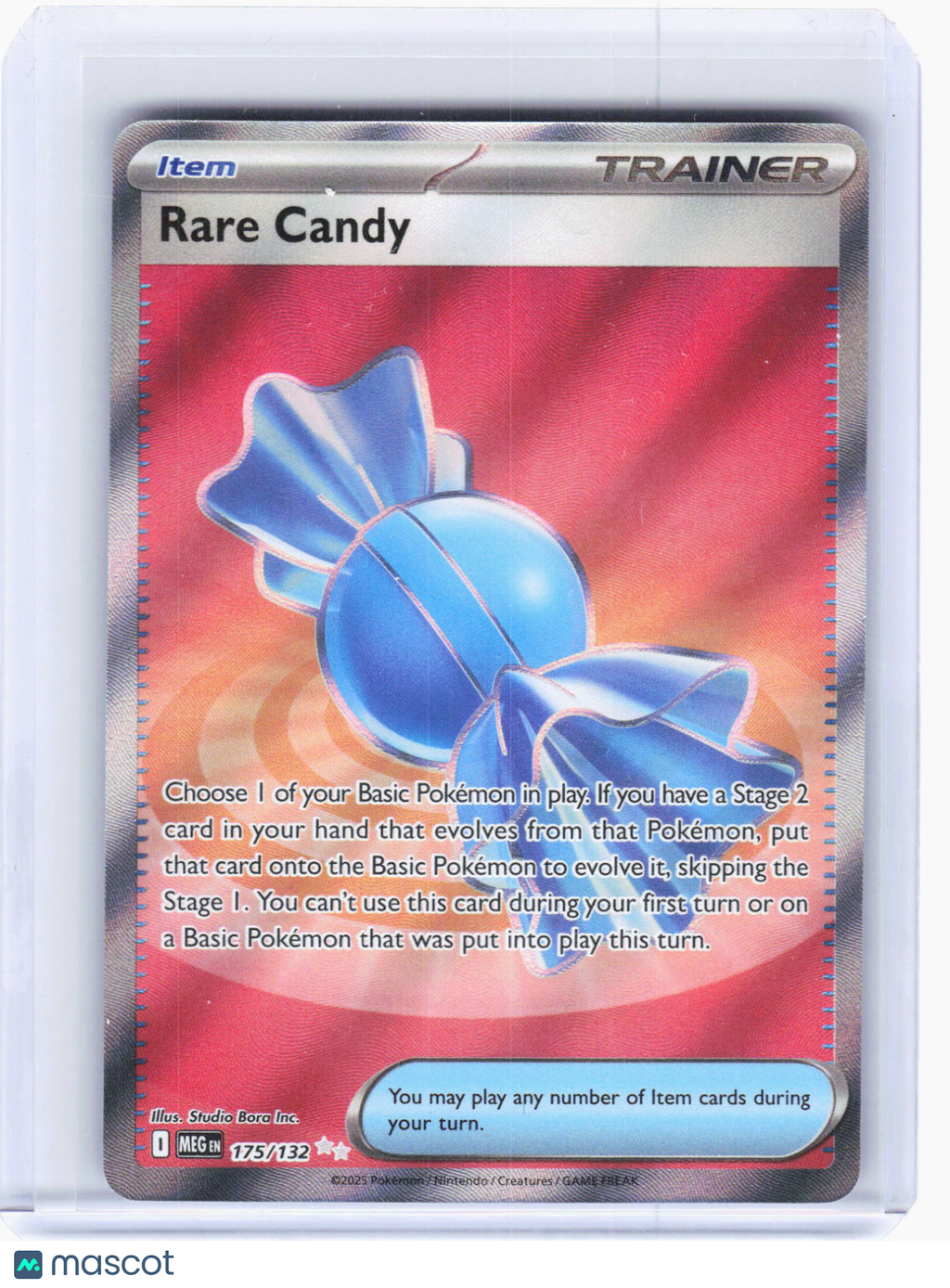 2025 Pokemon—Rare Candy #175/132 Mega Evolution—Ultra Rare Foil