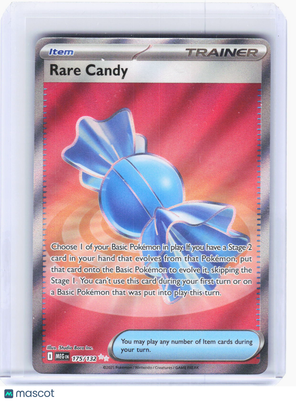 2025 Pokemon—Rare Candy #175/132 Mega Evolution—Ultra Rare Foil