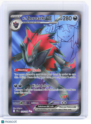 2025 Pokemon—N'S Zoroark ex #175/159 Journey Together—Ultra Rare Foil