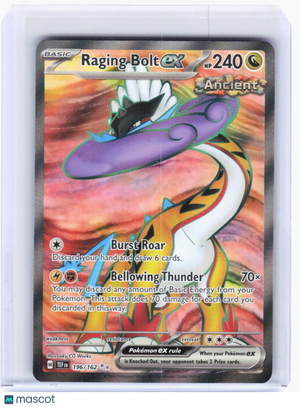 2024 Pokemon—Raging Bolt ex #196/162 Temporal Forces—Ultra Rare Foil