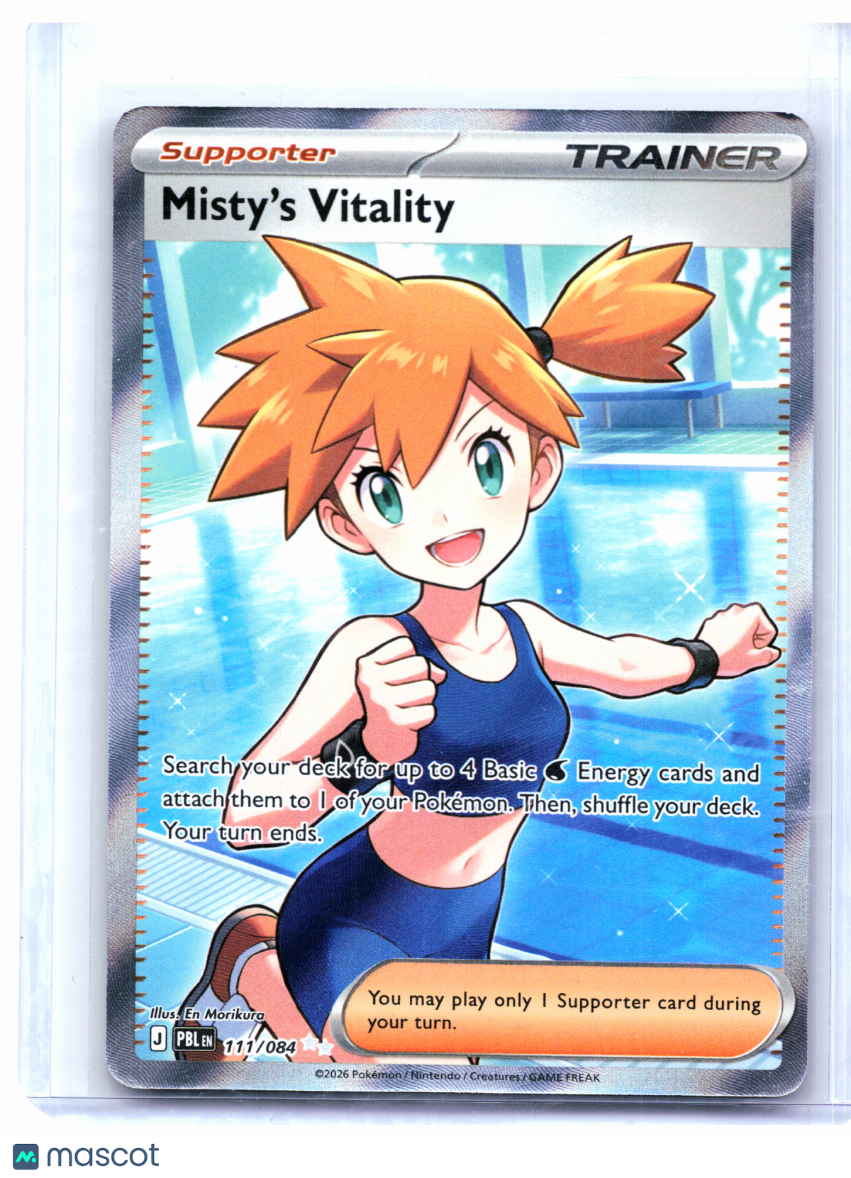 2026 Pokemon—Misty's Vitality #111/084 Pitch Black—Ultra Rare Holo