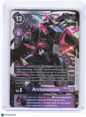 2023 Digimon Card Game—Arcturusmon #RB1-031 Resurgence Booster—Super Rare Foil
