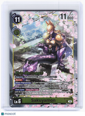 2024 Digimon Card Game—Sakuyamon #BT17-038 (BT-17_PR)—Rare Foil (Lightly Played)