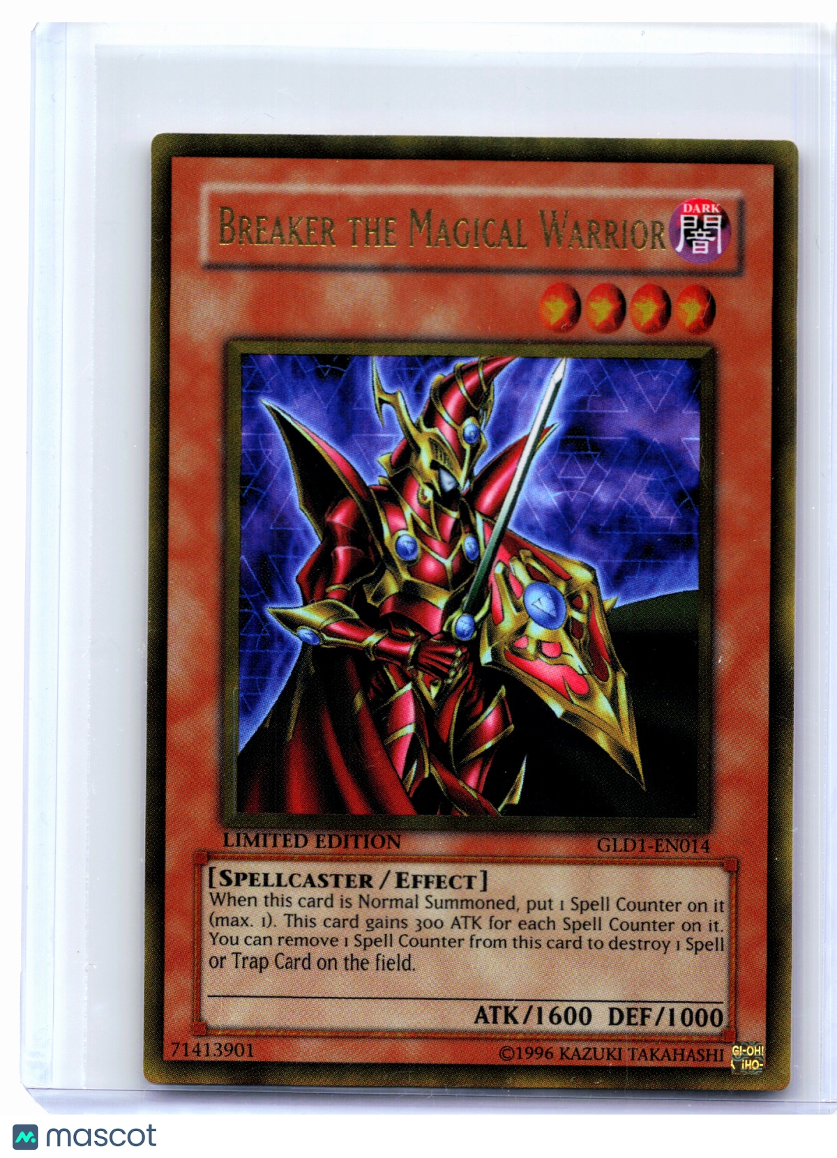 2008 YuGiOh—Breaker the Magical Warrior #GLD1-EN014 Gold Series 1—Gold Rare (LE)