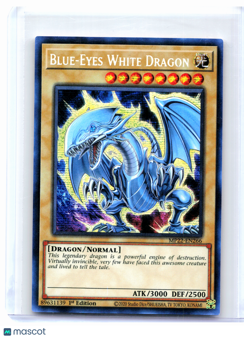 2022 Yu-Gi-Oh!—Blue-Eyes White Dragon #MP22-EN266—Prismatic Secret Rare (1E)