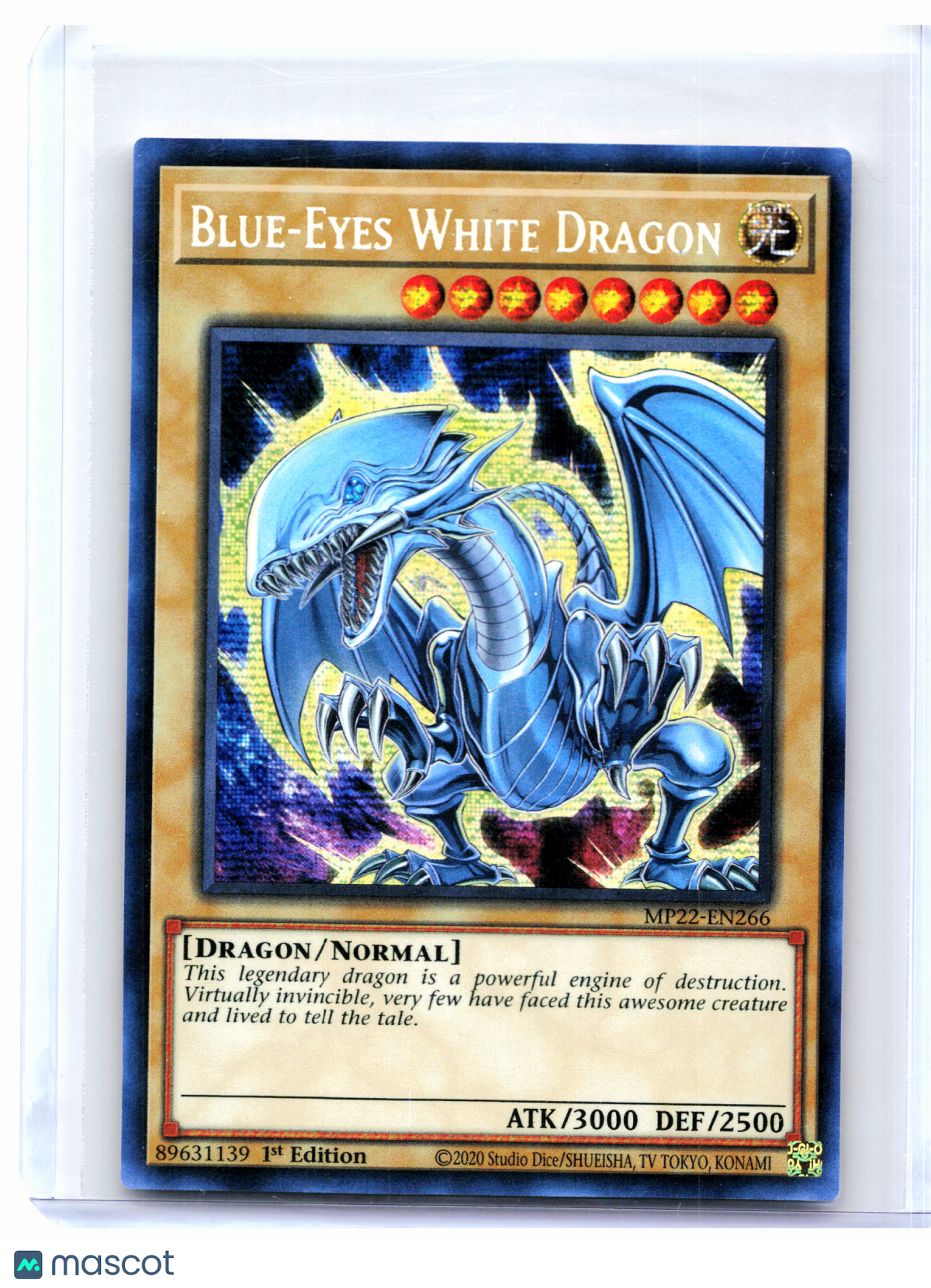 2022 Yu-Gi-Oh!—Blue-Eyes White Dragon #MP22-EN266—Prismatic Secret Rare (1E)