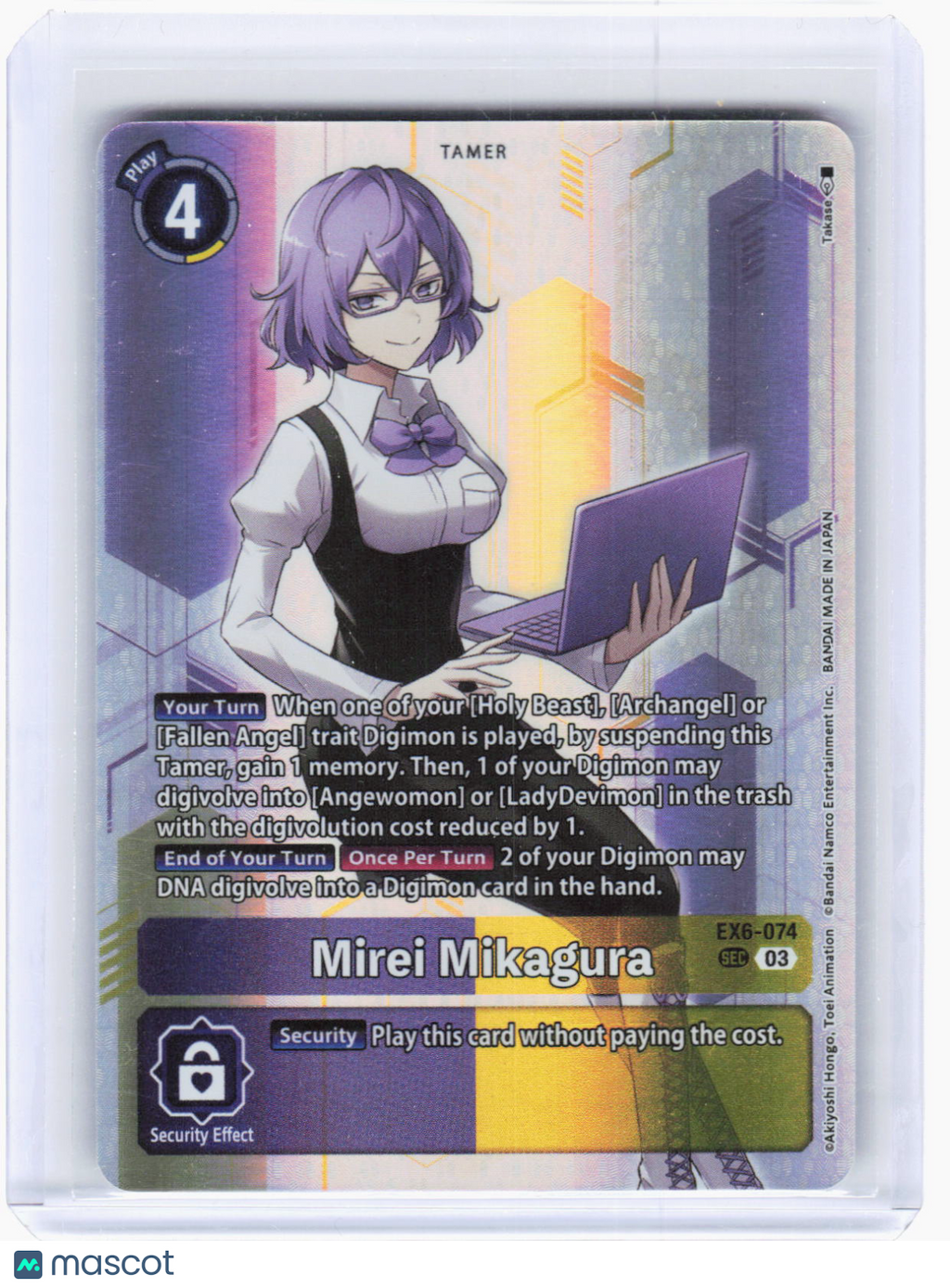 2024 Digimon Card Game—Mirei Mikagura #EX6-076 Infernal Ascension—(SEC) Foil