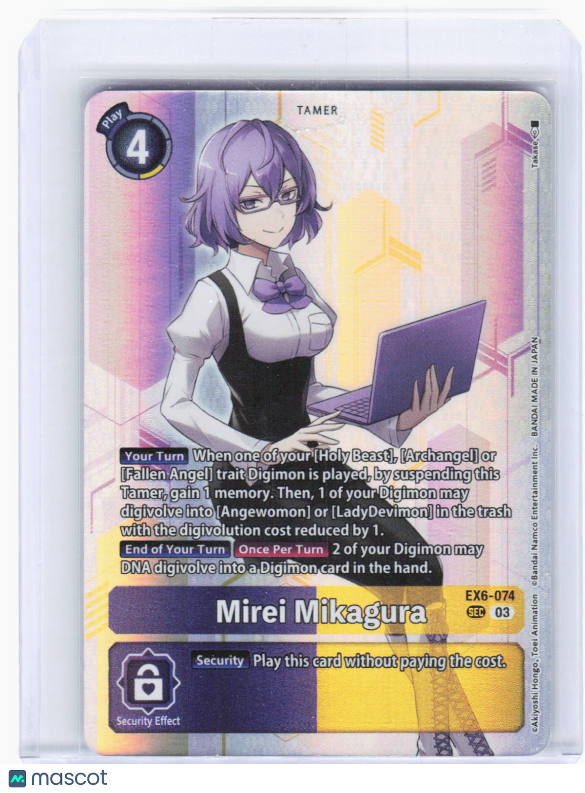 2024 Digimon Card Game—Mirei Mikagura #EX6-076 Infernal Ascension—(SEC) Foil