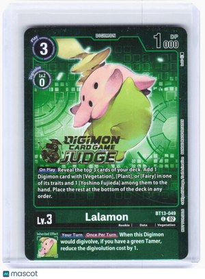 2023 Digimon Card Game—Lalamon (Judge Pack 5) #BT13-049 (BT-13)—Common Foil (LP)
