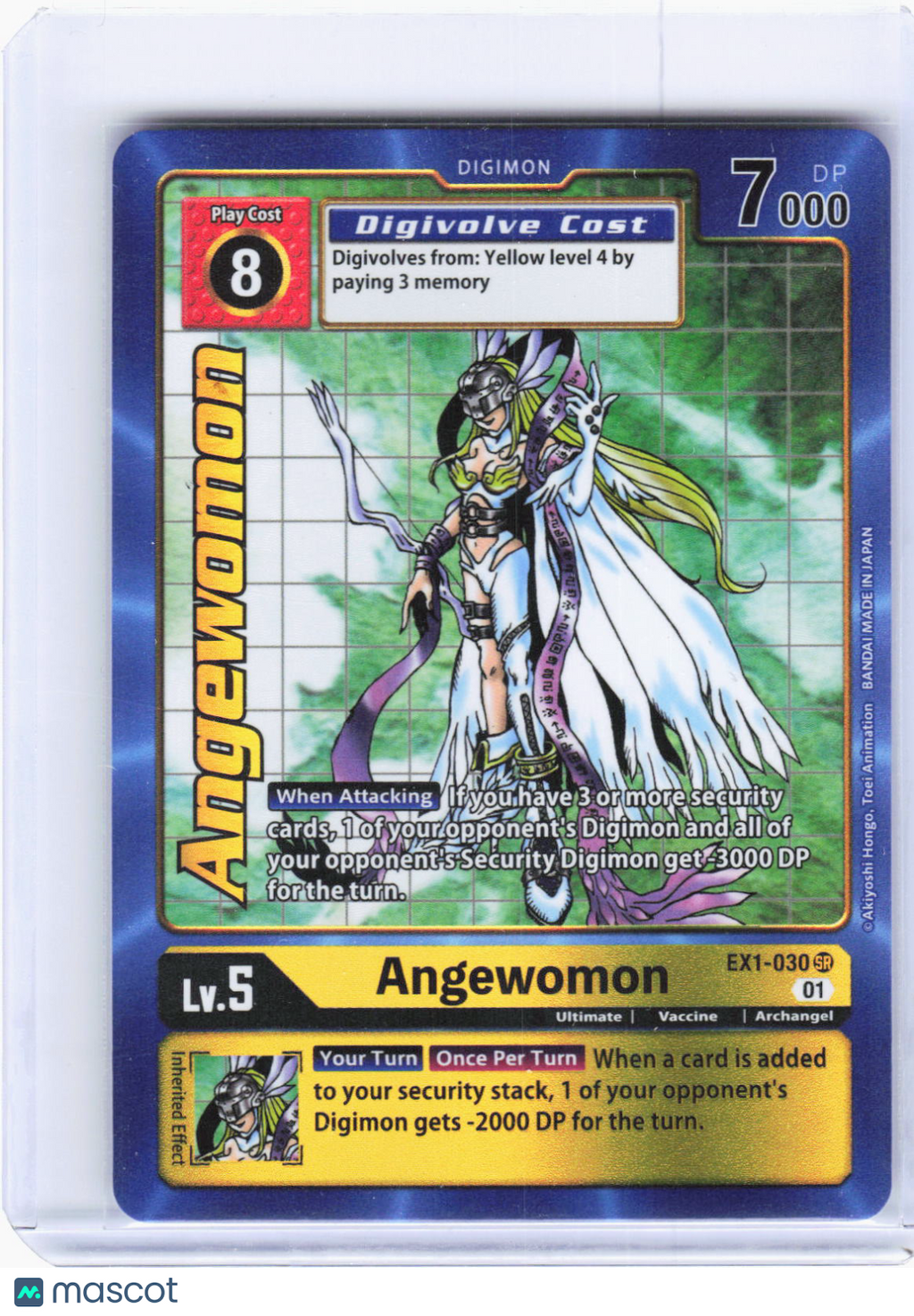 2021 Digimon Card Game—Angewomon (Alt Art) #EX1-030 Classic Collection—(SR) Foil