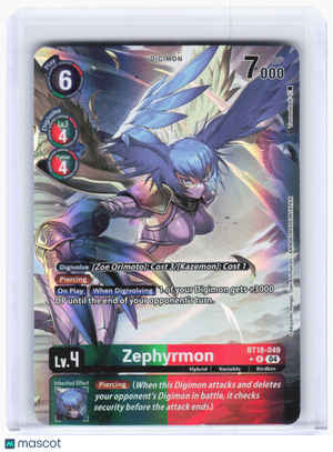 2024 Digimon Card Game—Zephyrmon (Alternate Art) #BT18-049 (BT18-19)—R Foil