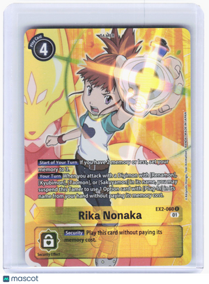 2022 Digimon Card Game—Rika Nonaka (Alt Art) #EX2-060 Digital Hazard—Rare Foil