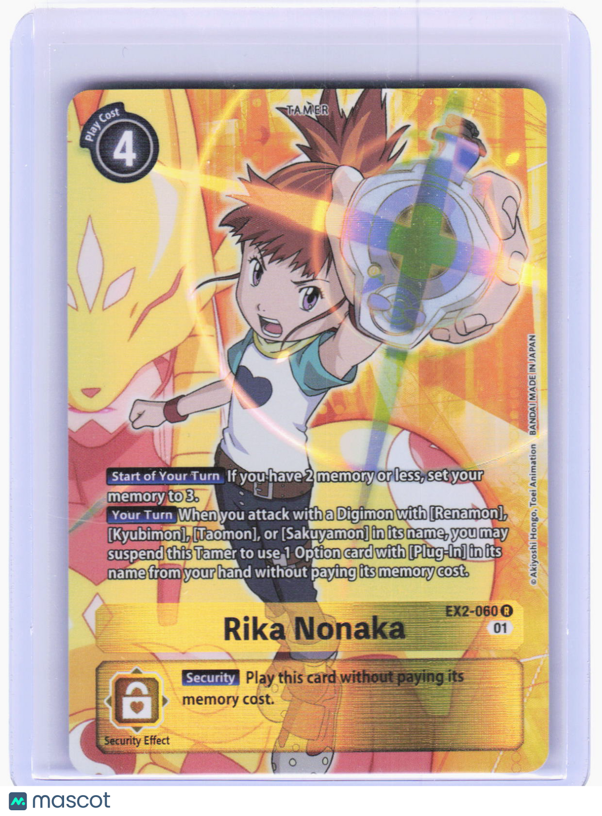 2022 Digimon Card Game—Rika Nonaka (Alt Art) #EX2-060 Digital Hazard—Rare Foil