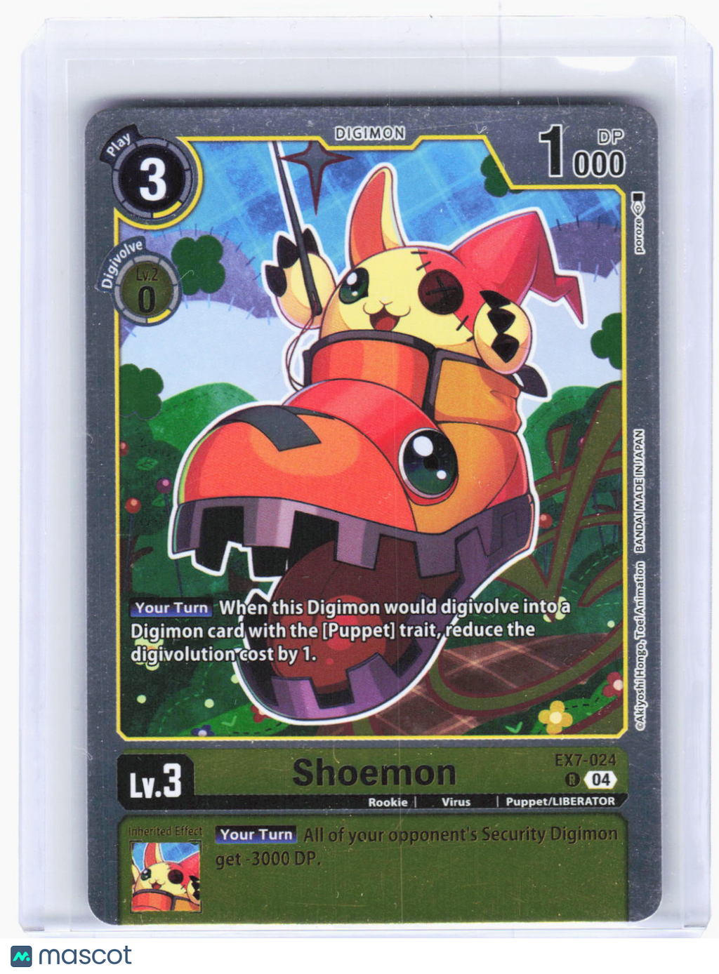 2024 Digimon Card Game—Shoemon #EX7-024 Digimon LIBERATOR—Rare Foil