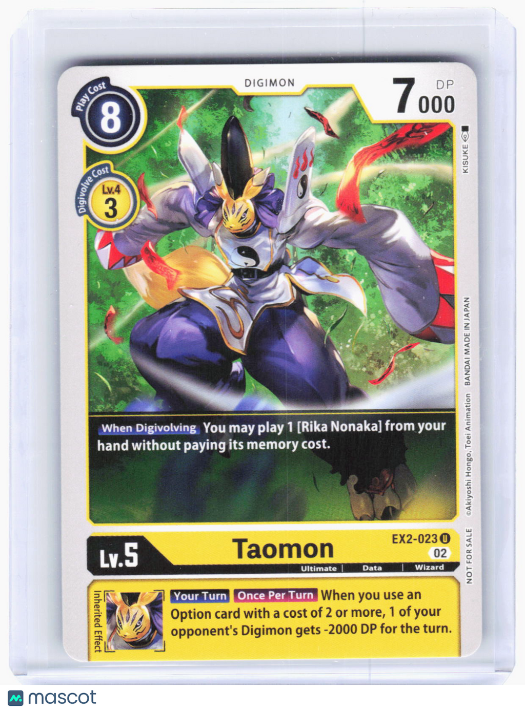 2022 Digimon Card Game—Taomon - EX2-023 #EX2-023 Digital Hazard—UC Non-Foil