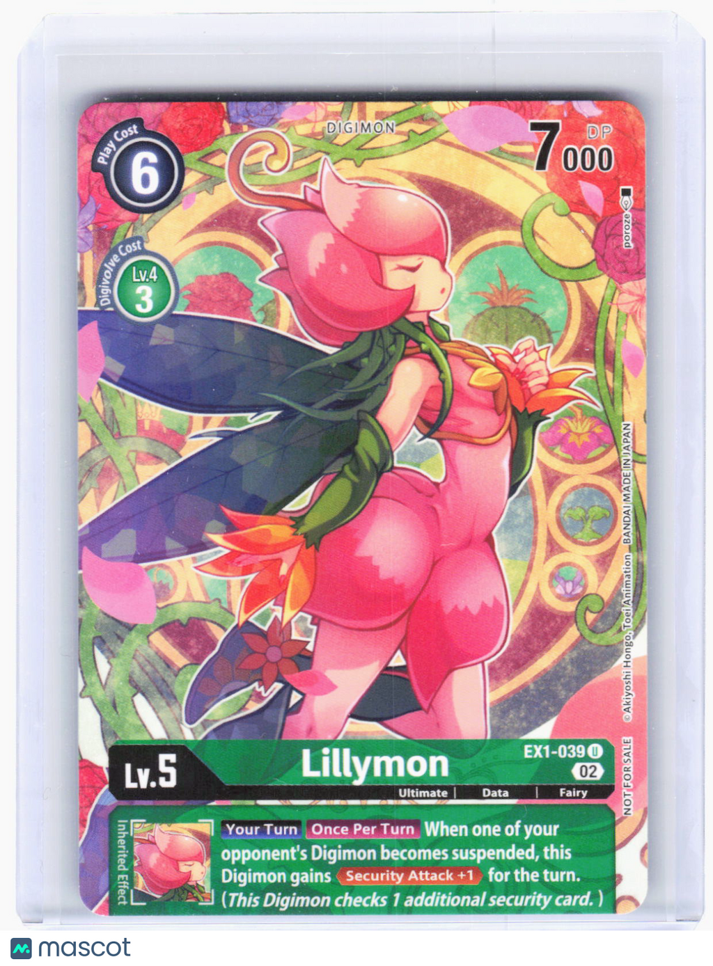 2021 Digimon Card Game—Lillymon #EX1-039 Dimensional Phase—Uncommon Non-Foil