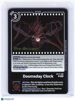 2024 Digimon Card Game—Doomsday Clock #BT17-100 (BT-17_PR)—Uncommon Foil