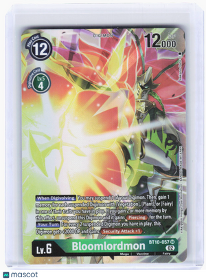 2022 Digimon Card Game—BloomLordmon #BT10-057 Xros Encounter—Super Rare Foil